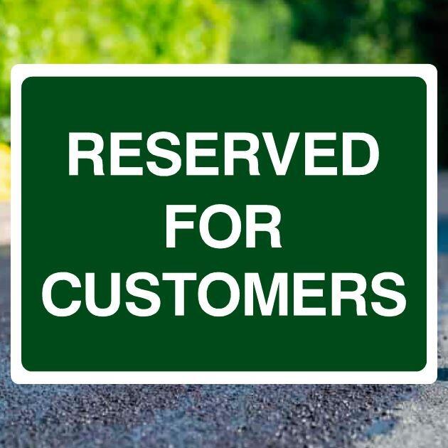 Customer Parking Only Sign-The Safety Sheep Store