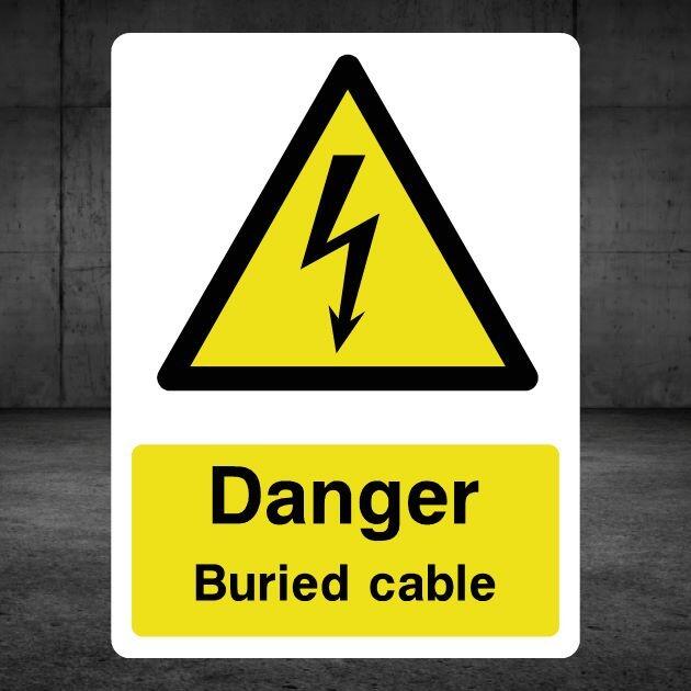 Danger Buried Cable Electrical Safety Sign-The Safety Sheep Store