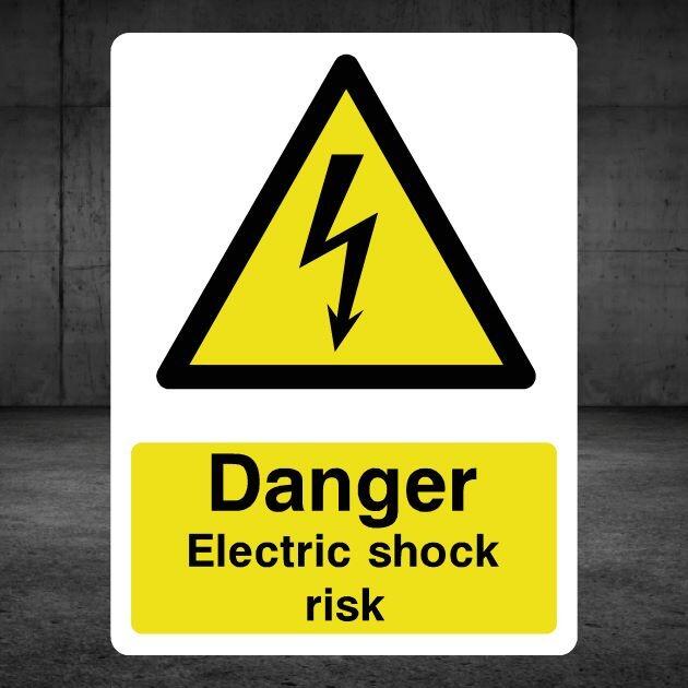 Danger Electric Shock Risk Electrical Sign-The Safety Sheep Store