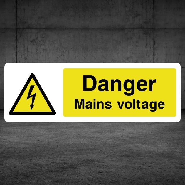 Danger Mains Voltage Hazard Sign-The Safety Sheep Store