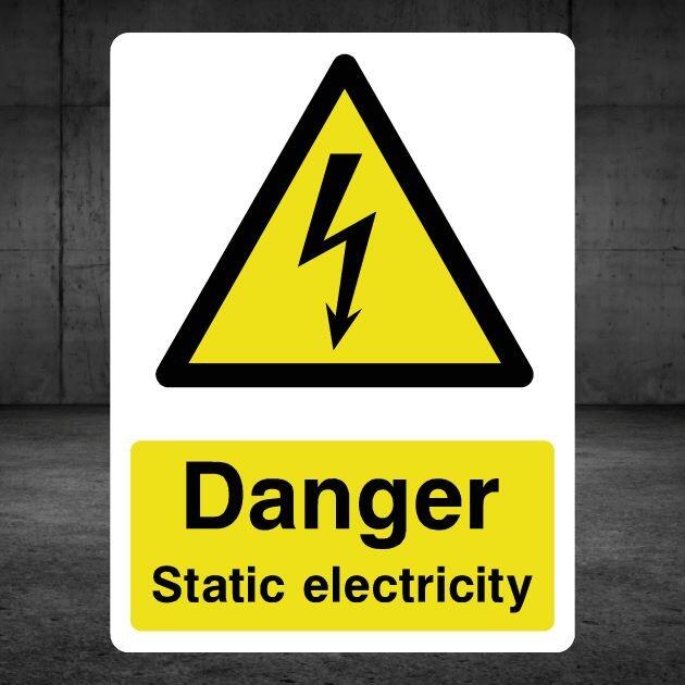 Danger Static Electricity Safety Sign-The Safety Sheep Store