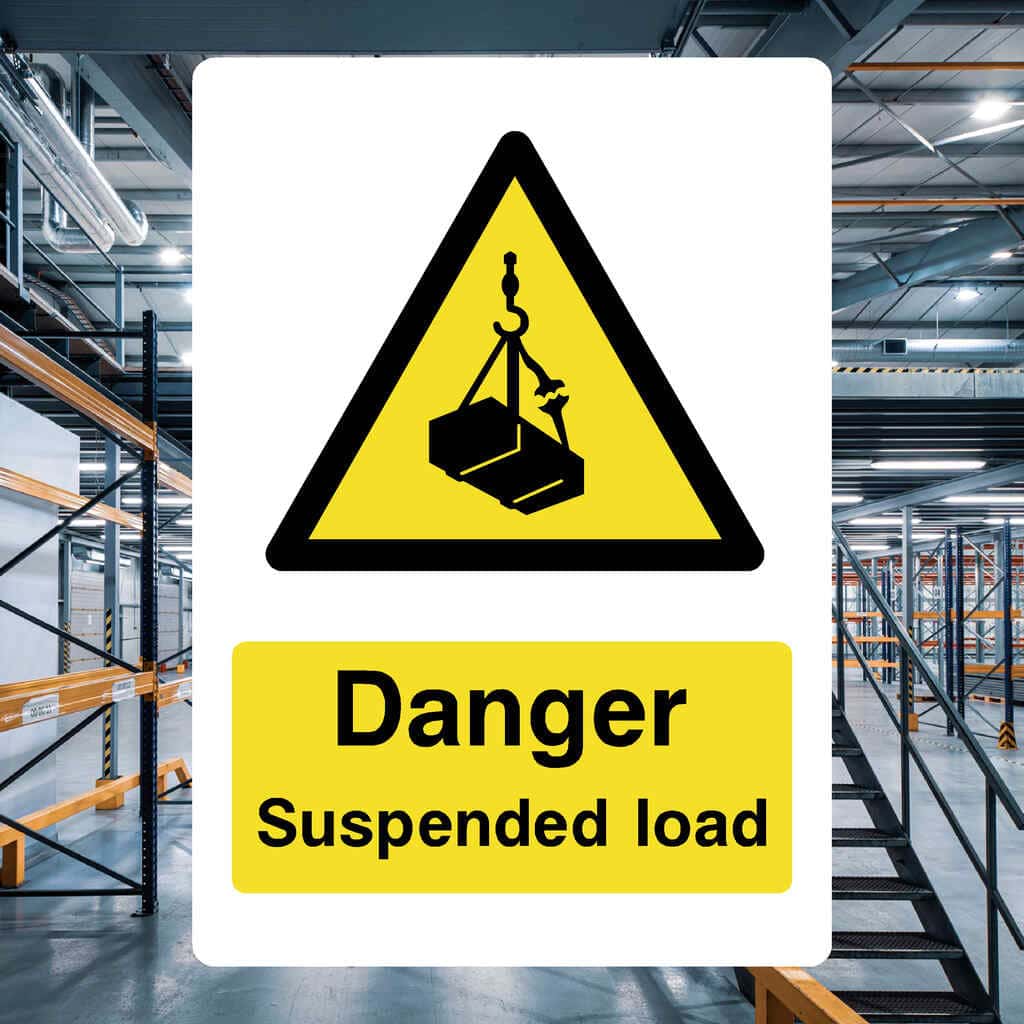 Danger Suspended Load Sign | HSE Compliant Safety Sign – The Safety ...