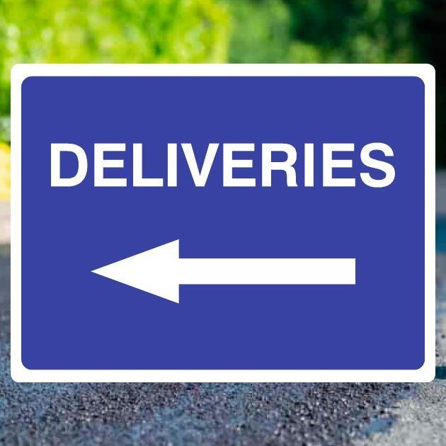 Deliveries Left Sign-The Safety Sheep Store