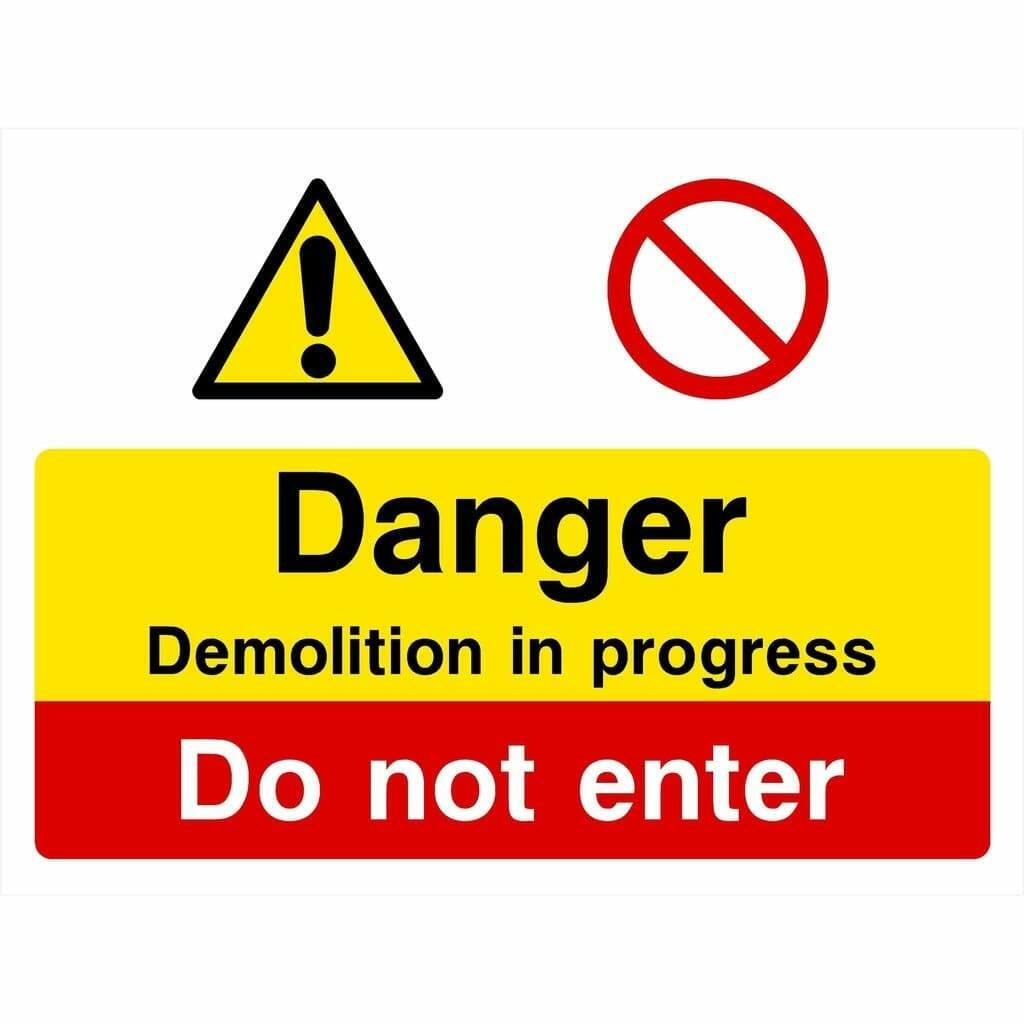 Demolition In Progress Sign-The Safety Sheep Store