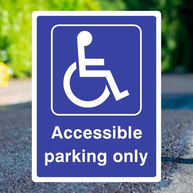 Disabled Parking Only Sign v2-The Safety Sheep Store