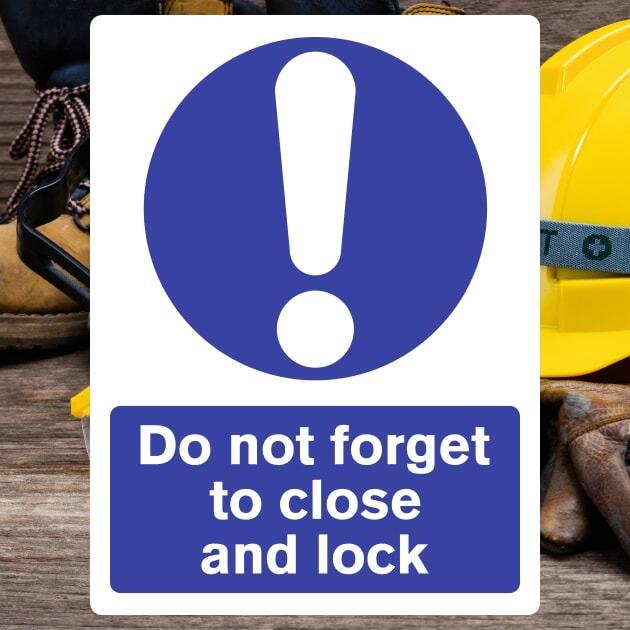 Do Not Forget To Close & Lock Sign-The Safety Sheep Store
