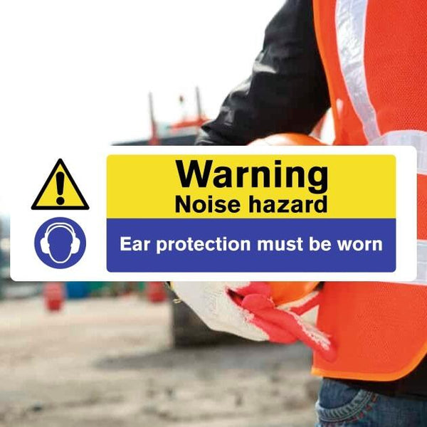 Ear Protection Must Be Worn Hazard Sign – The Safety Sheep Store