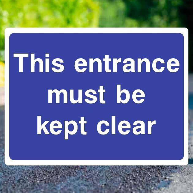 Entrance Must Be Clear Sign-The Safety Sheep Store