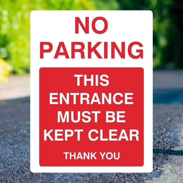 Entrance No Parking Sign-The Safety Sheep Store