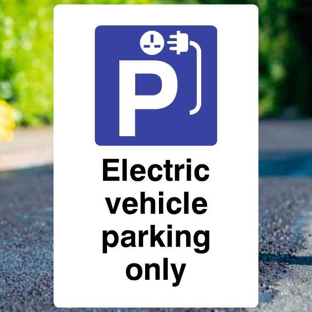 EV Parking Only P Sign v2-The Safety Sheep Store