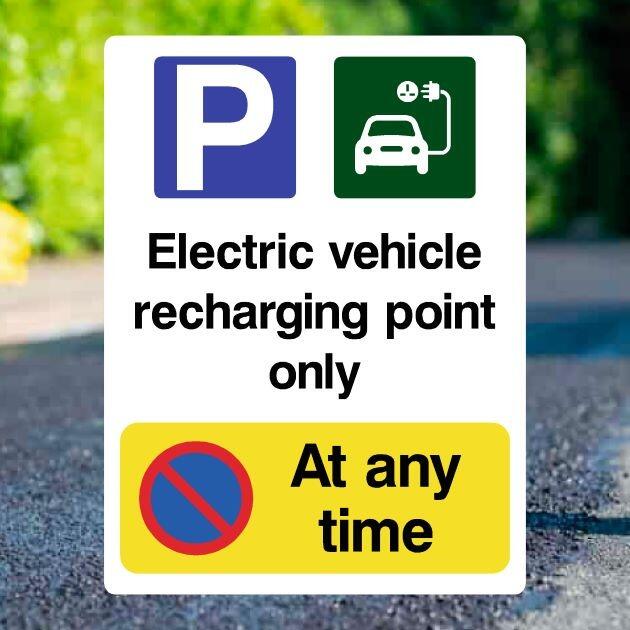 EV Recharging Point Sign-The Safety Sheep Store