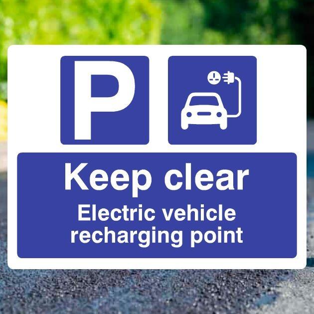 EV Recharging Point Sign v2-The Safety Sheep Store