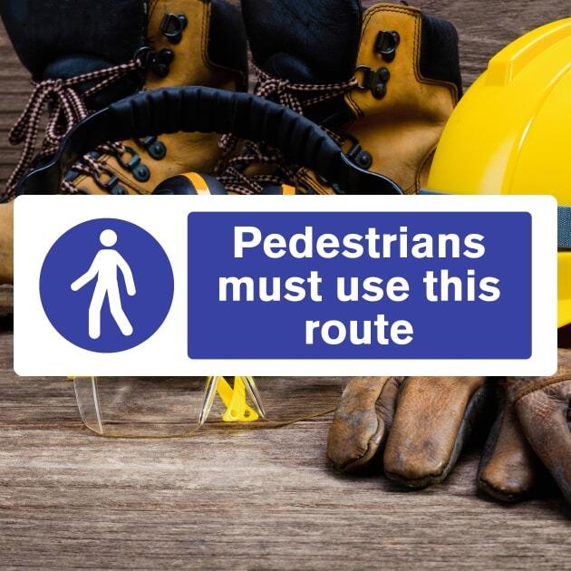 Pedestrians Must Use This Route Sign - The Safety Signs Store