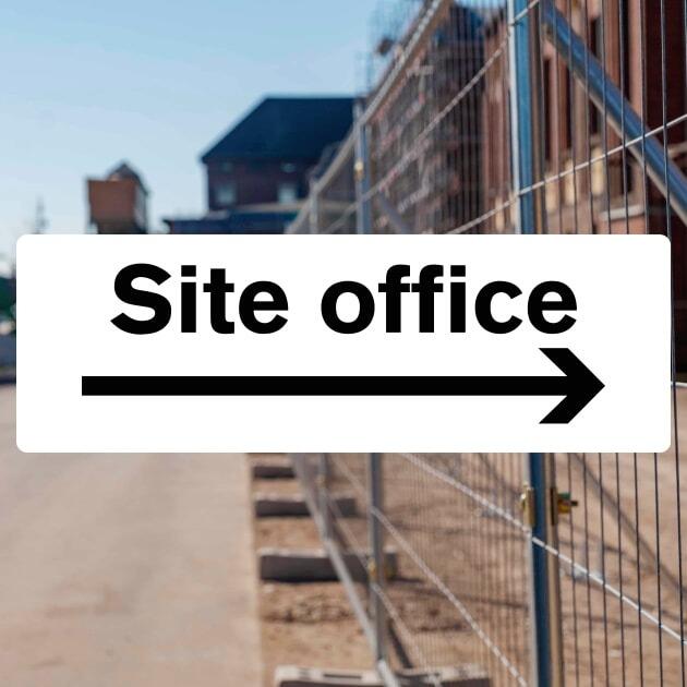 Site Office Sign Right Arrow - The Safety Signs Store