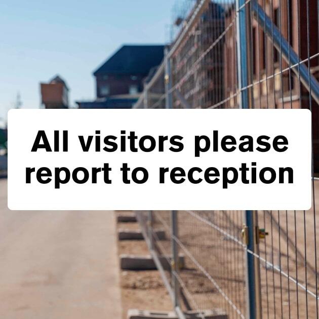 Visitors Please Report To Reception Sign - The Safety Signs Store