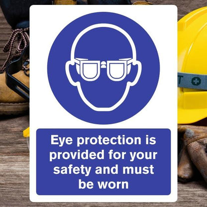 Eye Protection Safety Sign-The Safety Sheep Store