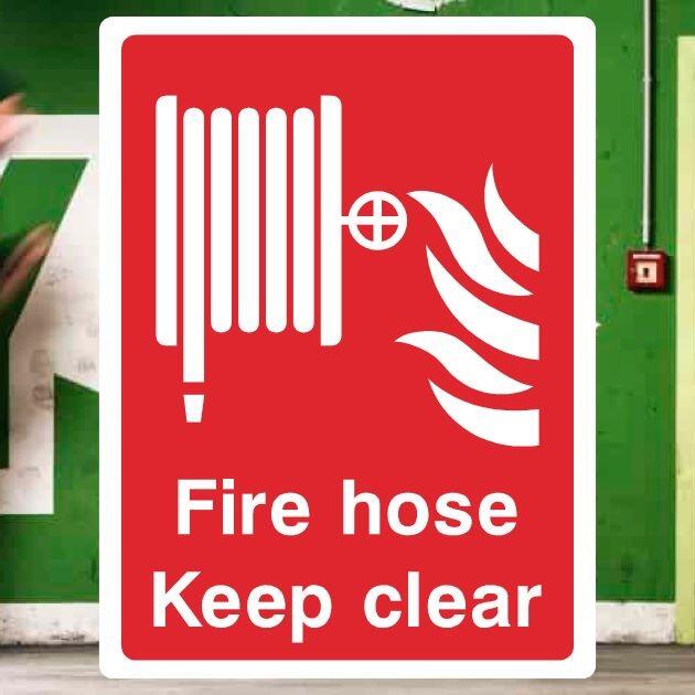 Fire Hose Keep Clear Sign - UK Safety Signs Store