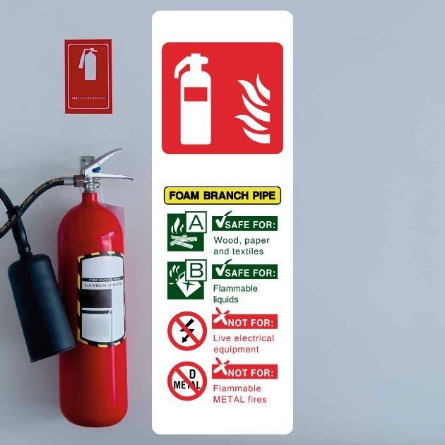 Foam Branch Pipe Extinguisher Sign - UK Safety Signs Store