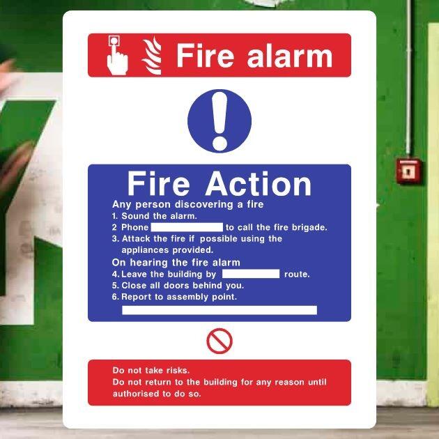Fire Action Sign With Call Point Symbol-The Safety Sheep Store