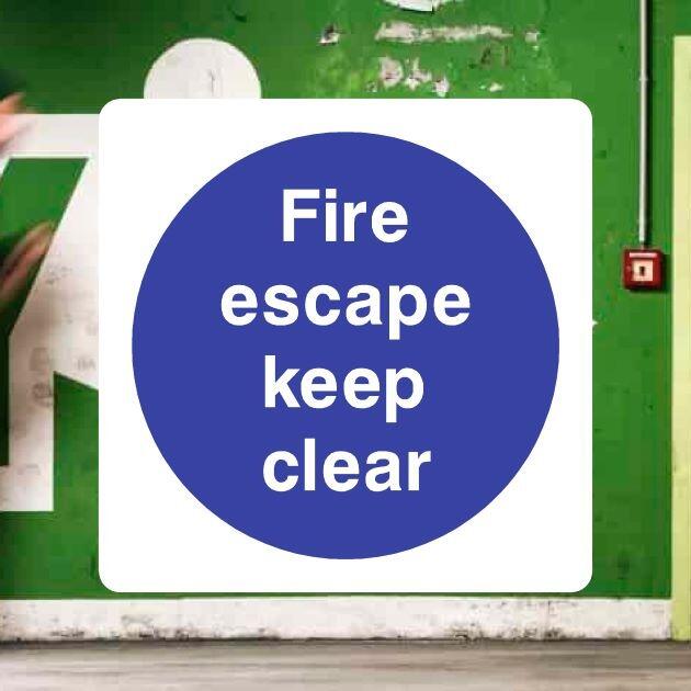 Fire Escape Keep Clear Fire Door Sign-The Safety Sheep Store