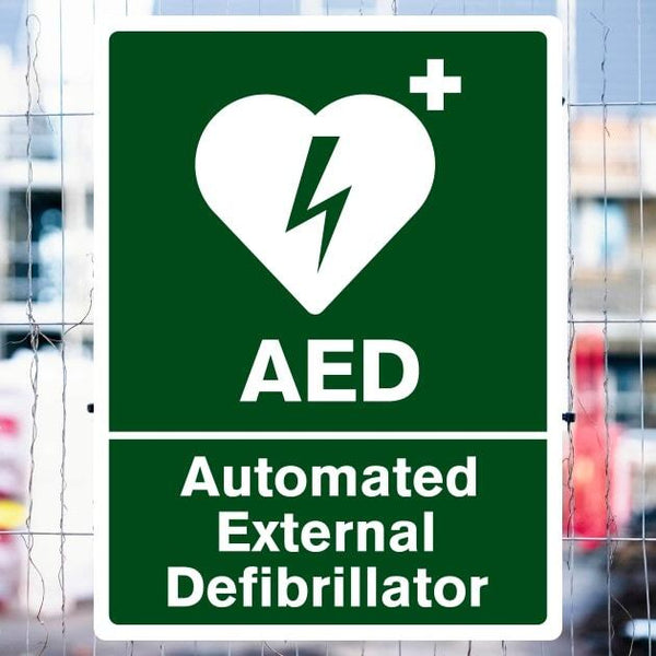 AED Defibrillator Location Sign - First Aid Safety Sign UK – The Safety ...