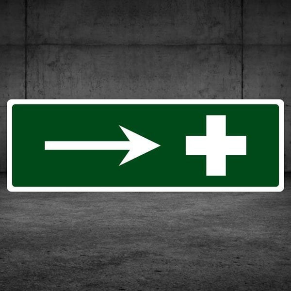 First Aid Sign Right Arrow – Durable UK Safety Sign – The Safety Sheep ...