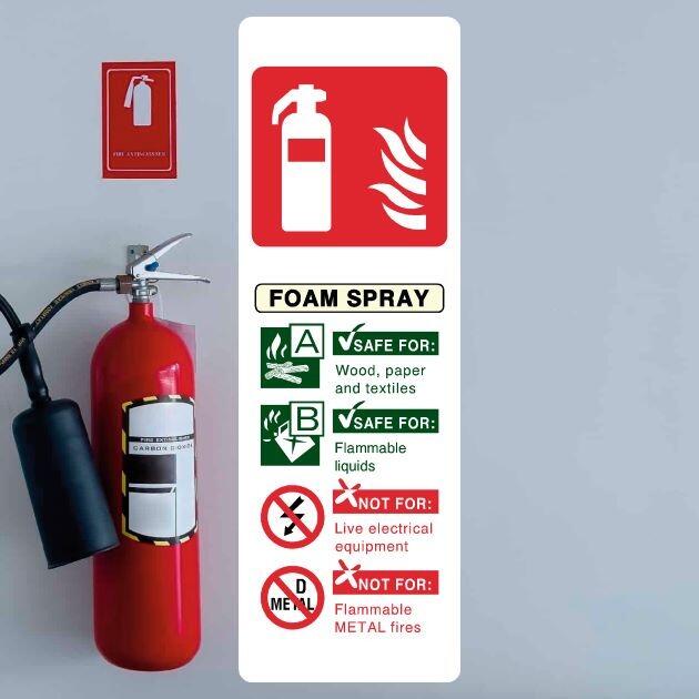 Foam Spray Extinguisher Sign-The Safety Sheep Store
