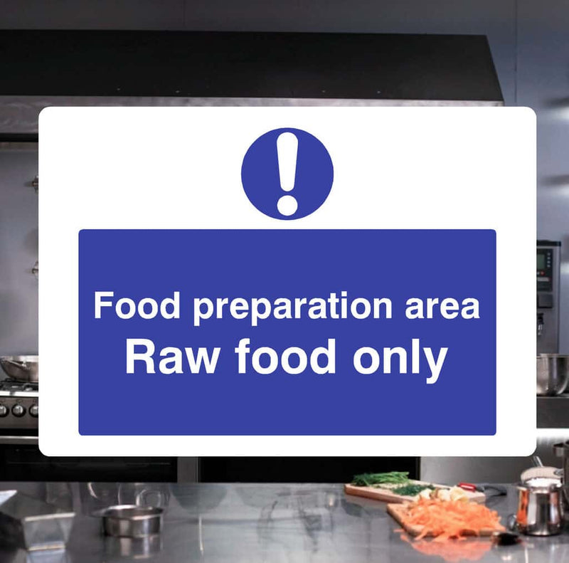 Raw Food Only Area Sign | Safety Sheep – The Safety Sheep Store