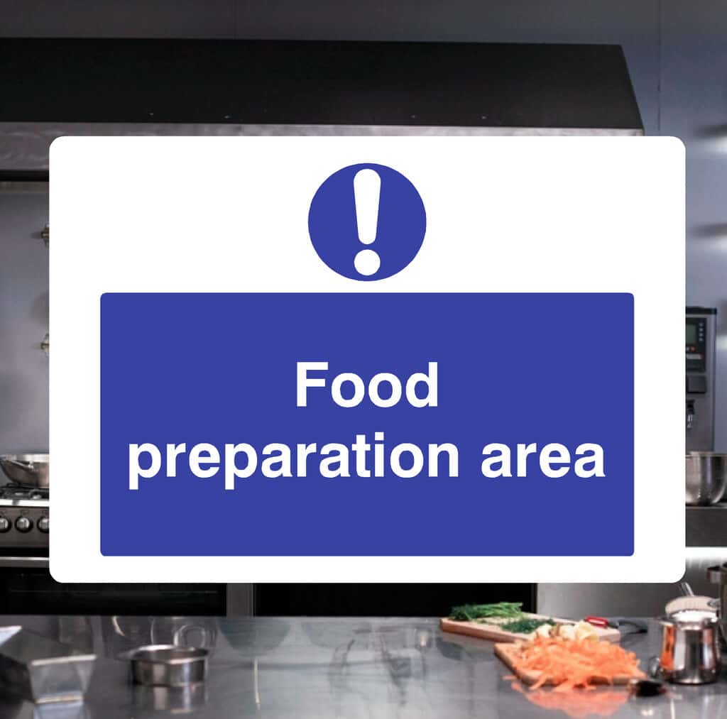 Food Prep Area Sign – UK Food Safety & Hygiene – The Safety Sheep Store