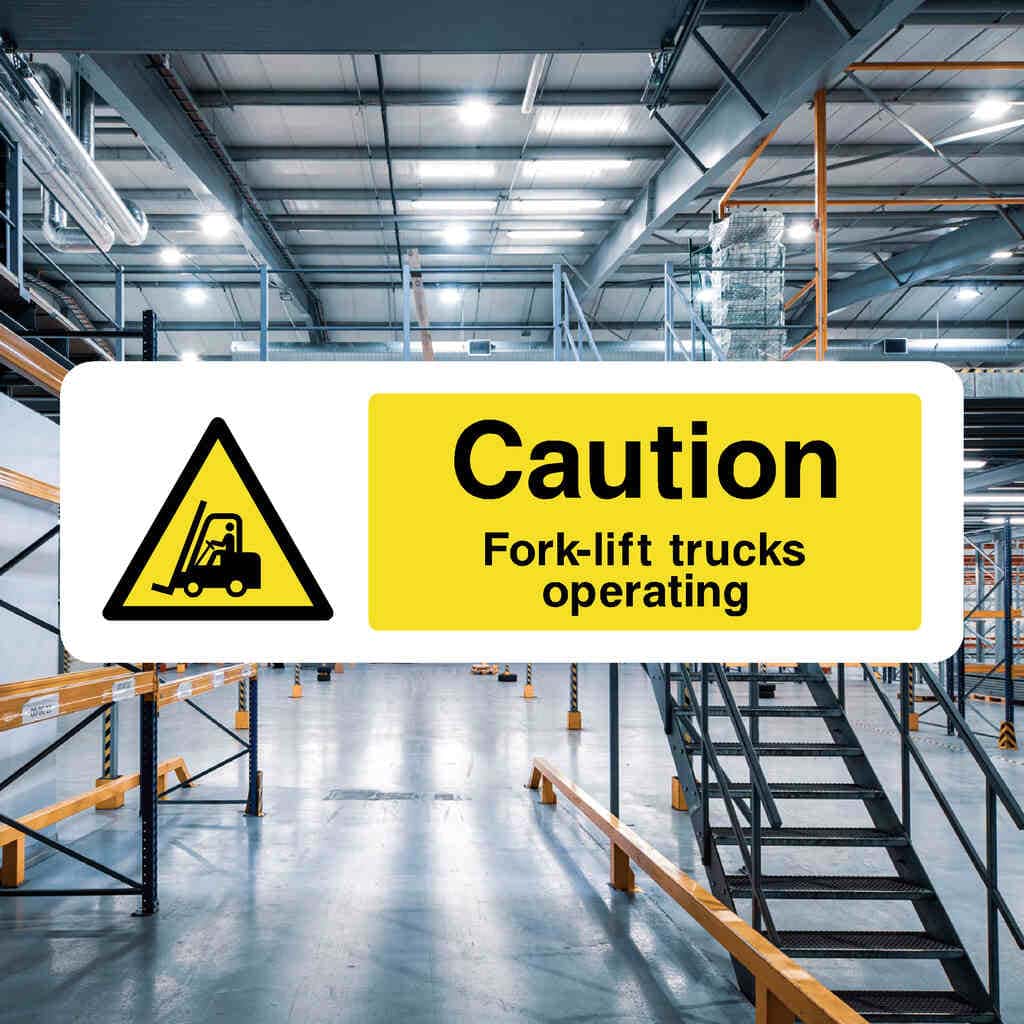 Fork-Lift Trucks Operating Sign-The Safety Sheep Store