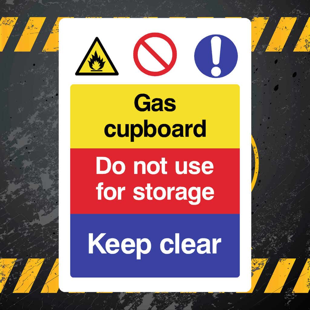 Gas Cupboard Warning Sign-The Safety Sheep Store