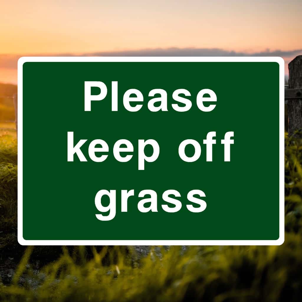 Grass Keep Off Sign-The Safety Sheep Store