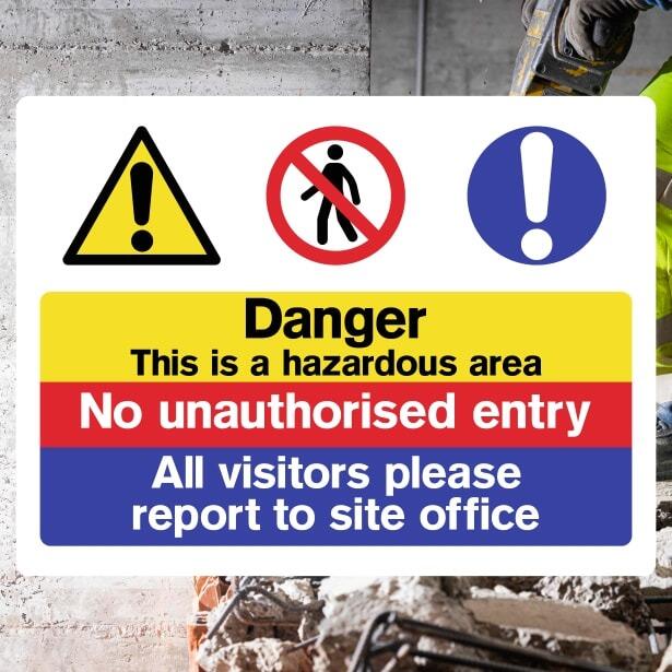 Hazardous Area Danger Sign-The Safety Sheep Store