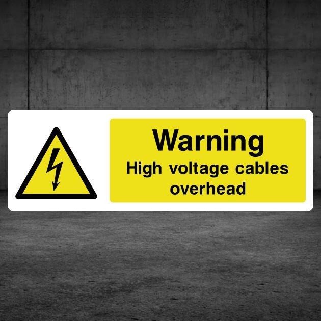 High Voltage Cables Overhead Hazard Sign-The Safety Sheep Store