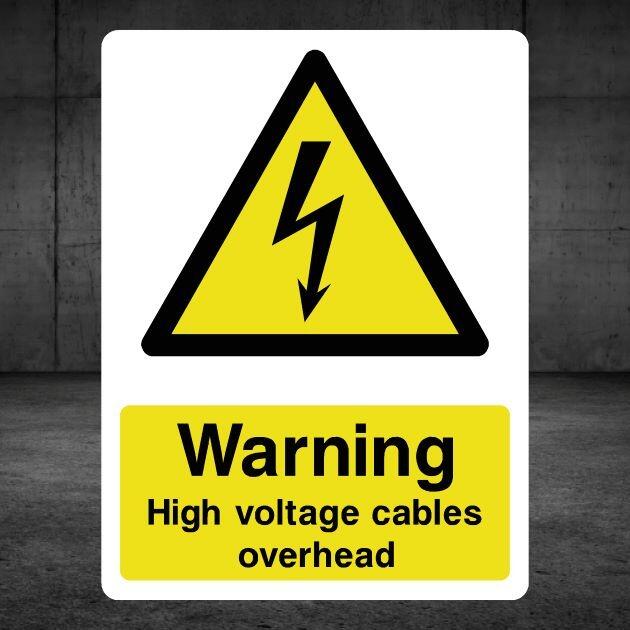 High Voltage Cables Overhead Sign-The Safety Sheep Store