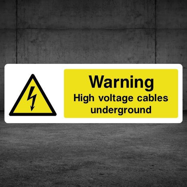 High Voltage Cables Sign - Electrical Hazard Warning | Safety Sheep ...