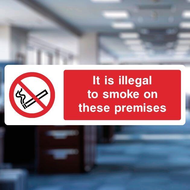 Illegal To Smoke On These Premises Sign-The Safety Sheep Store