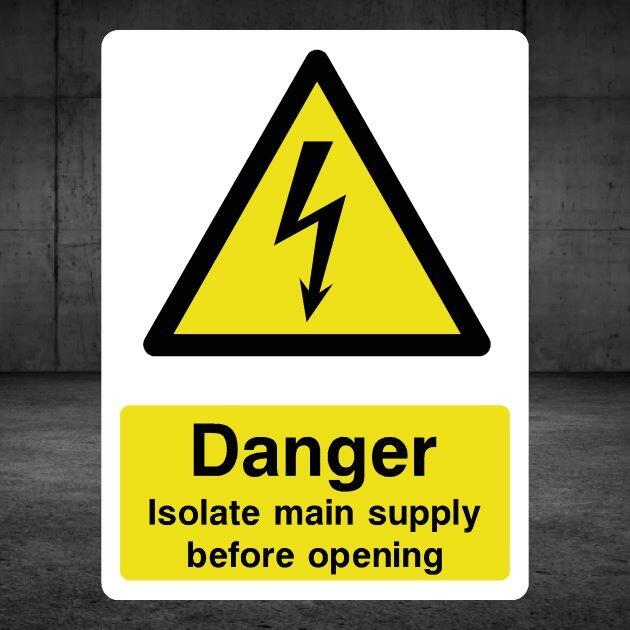 Isolate Main Supply Electrical Sign-The Safety Sheep Store