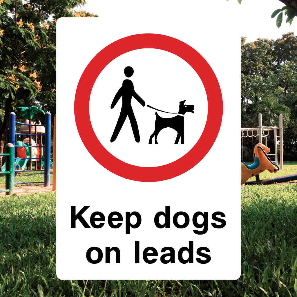 Keep Dogs On Leads Sign-The Safety Sheep Store