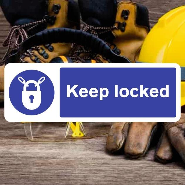 Keep Locked Sign Landscape-The Safety Sheep Store