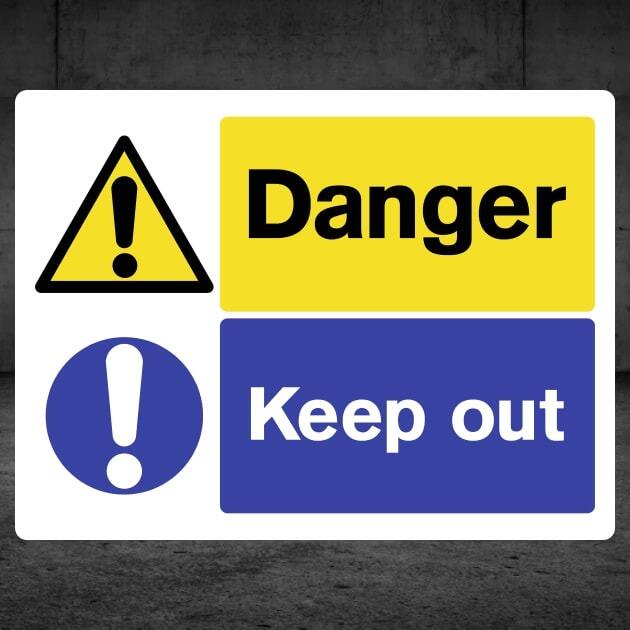 Keep Out Danger Sign-The Safety Sheep Store