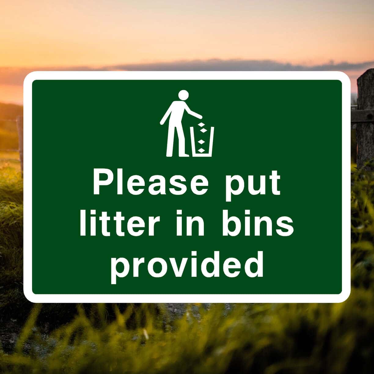 Litter Disposal Safety Sign-The Safety Sheep Store
