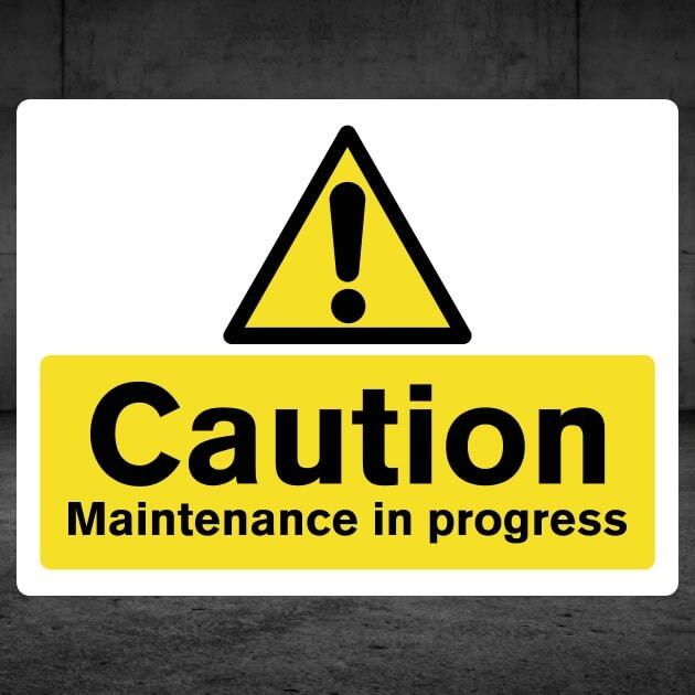 Maintenance In Progress Sign-The Safety Sheep Store