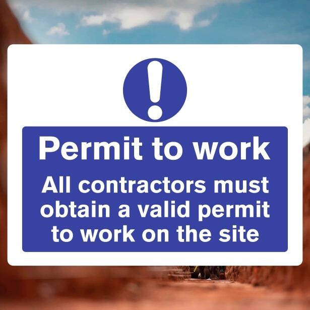 Permit To Work Sign - The Safety Signs Store
