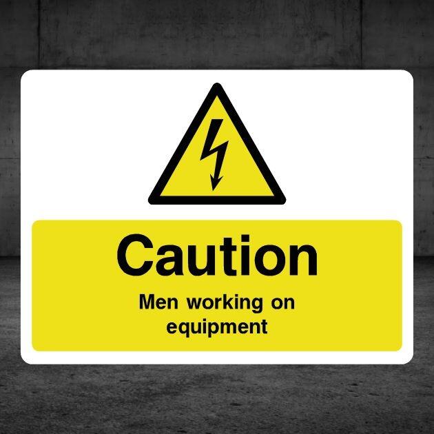 Men Working On Equipment Electrical Caution Sign-The Safety Sheep Store