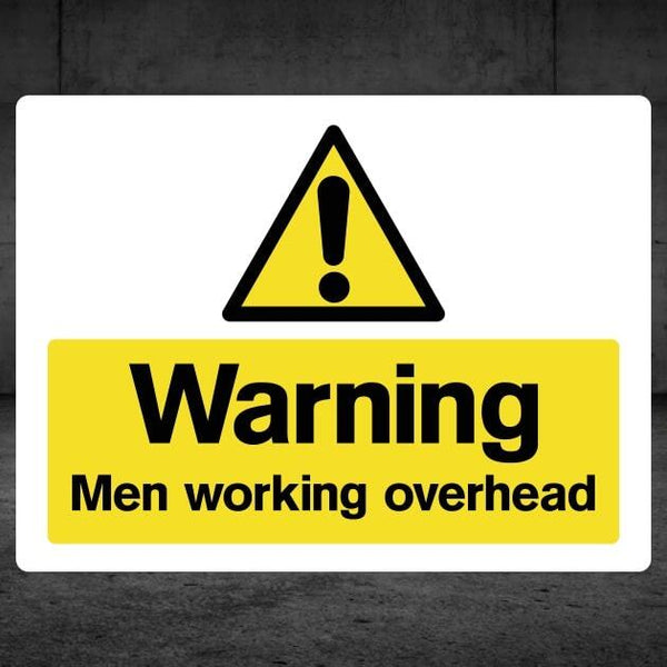 Overhead Work Warning Sign – HSE & ISO Compliant – The Safety Sheep Store