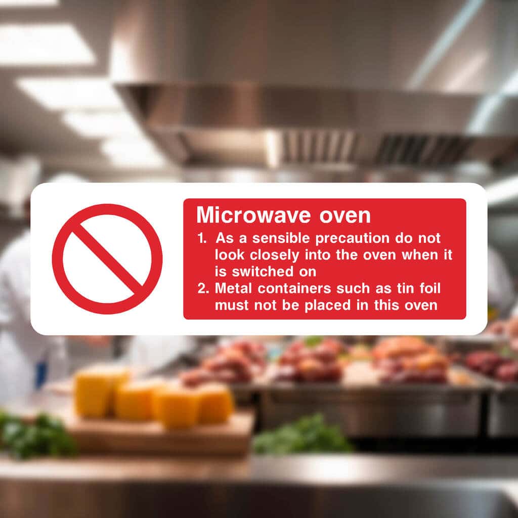 Microwave Oven Instructions Food Safety Sign-The Safety Sheep Store