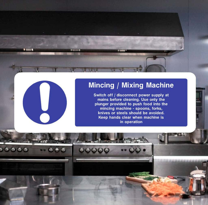 Mincing Mixing Machine Safety Sign UK – The Safety Sheep Store