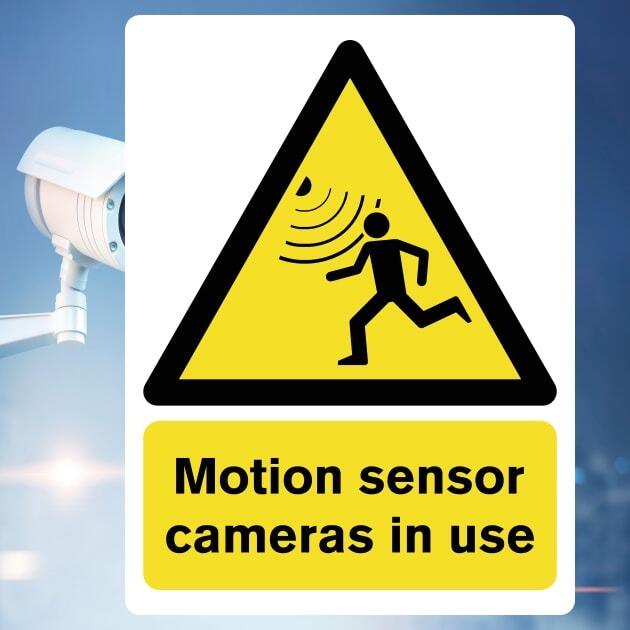 Motion Sensor Cameras Sign – ISO‑Compliant Security – The Safety Sheep ...