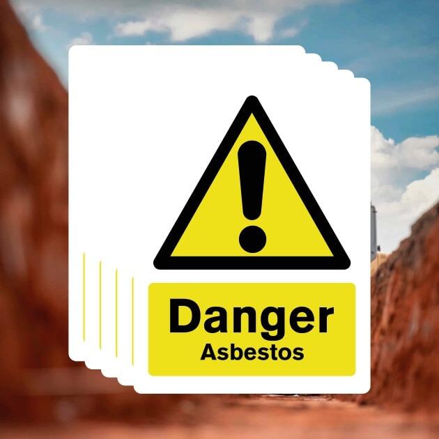 Multipack Asbestos Warning Signs 5 Pack-The Safety Sheep Store
